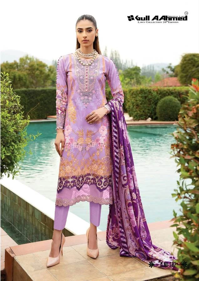 Gull Ahmed Lawn Vol 20 Cotton Wholesale Pakistani Salwar Suit Catalog — Wholesale Salwar Suits, MPA wholesale from Surat - Gallery Image 3